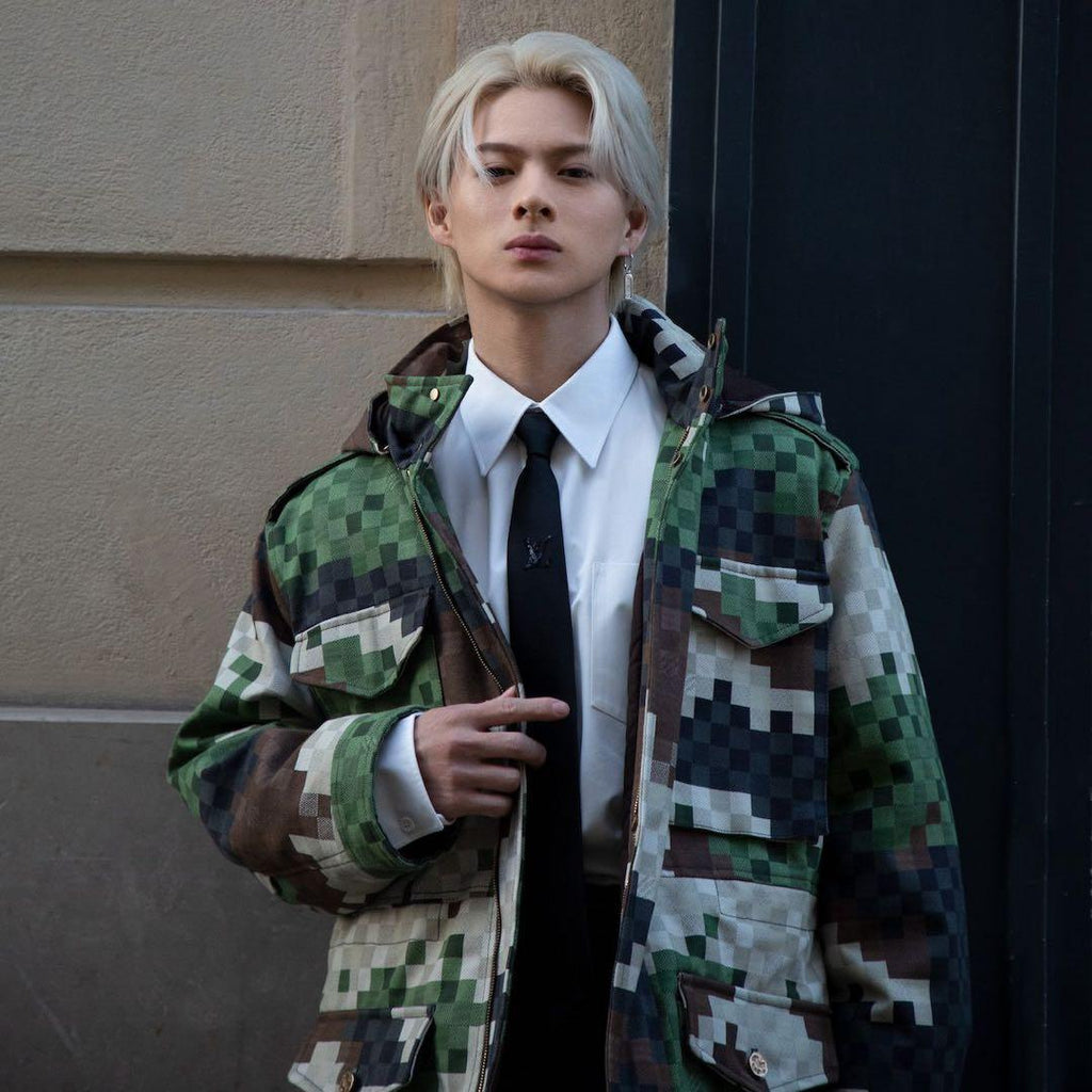 LOUIS VUITTON Camouflage Damoflage Military Blouson Jacket Size 46