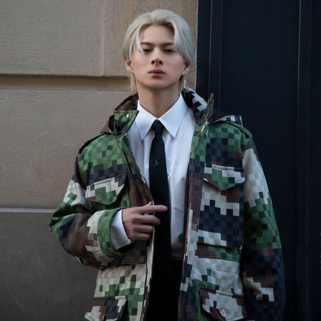 LOUIS VUITTON Camouflage Damoflage Military Blouson Jacket Size 46