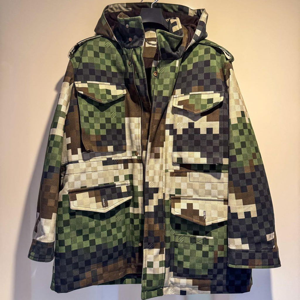 LOUIS VUITTON Camouflage Damoflage Military Blouson Jacket Size 46