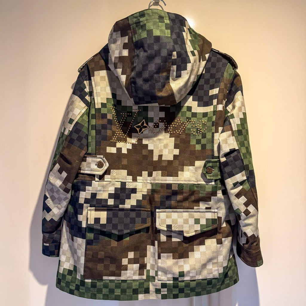 LOUIS VUITTON Camouflage Damoflage Military Blouson Jacket Size 46