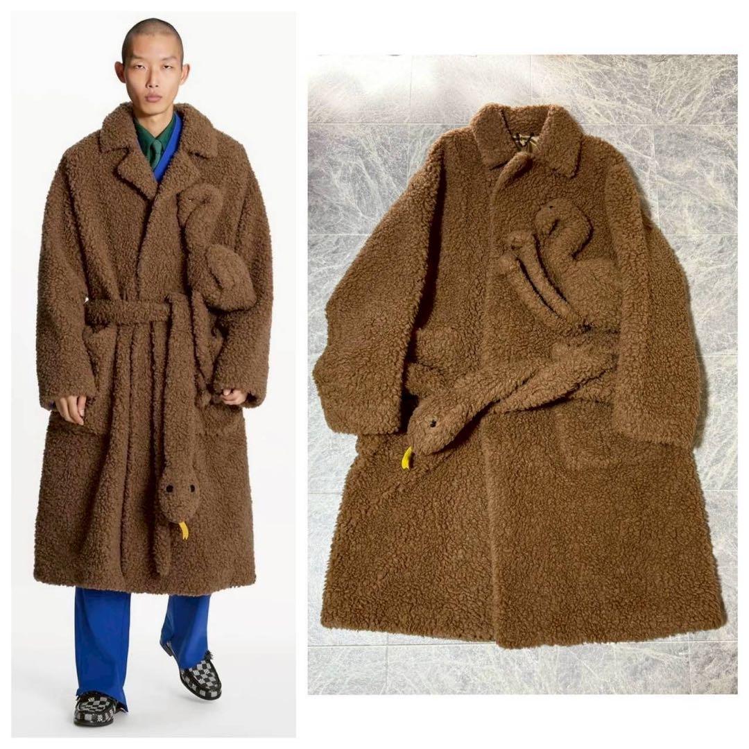 LOUIS VUITTON  Virgil Abloh Doll Coat Camel Size 50