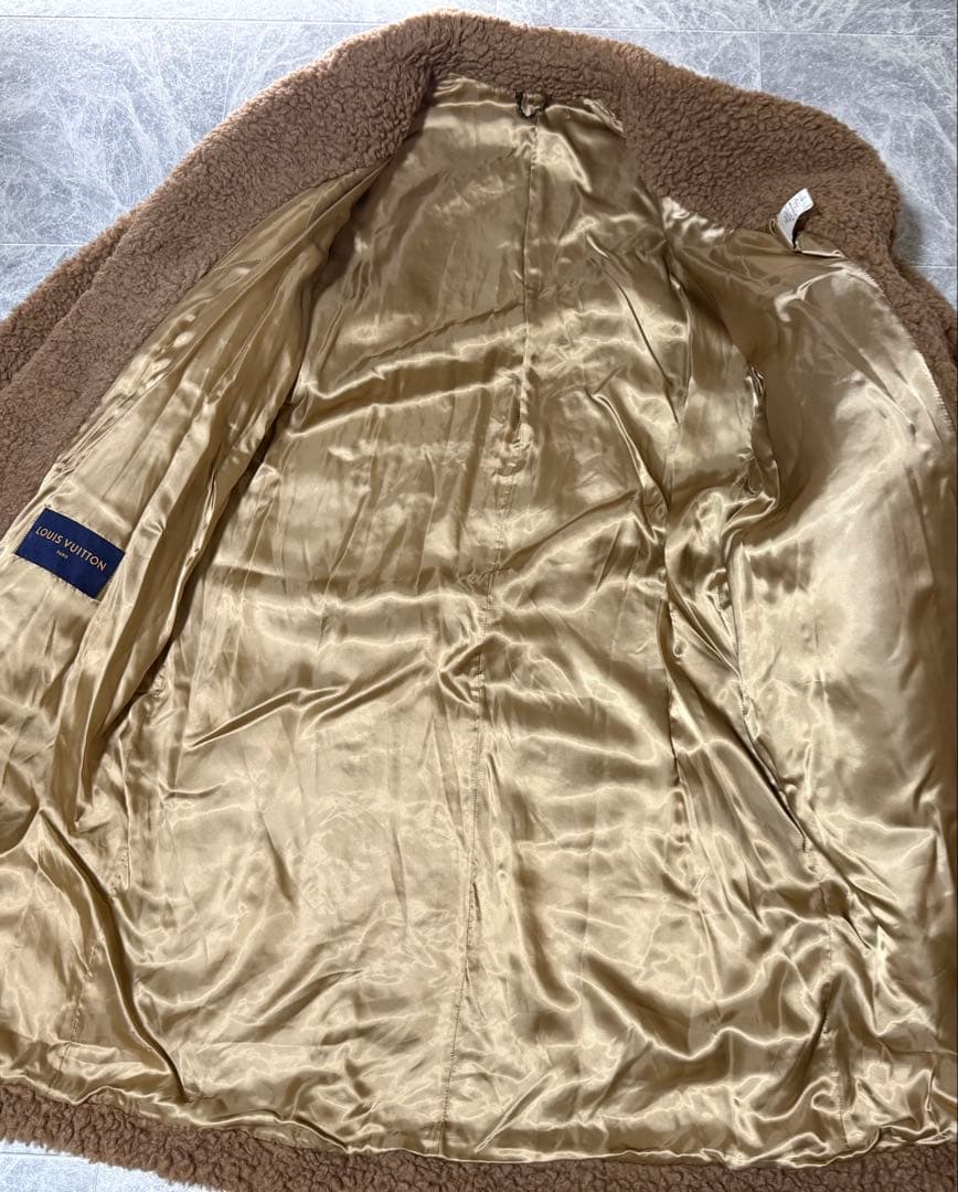 LOUIS VUITTON  Virgil Abloh Doll Coat Camel Size 50