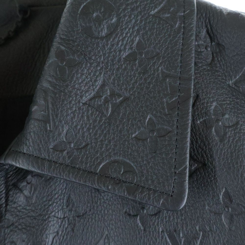 LOUIS VUITTON 23SS Monogram Embossed Utility Leather Jacket Size 46