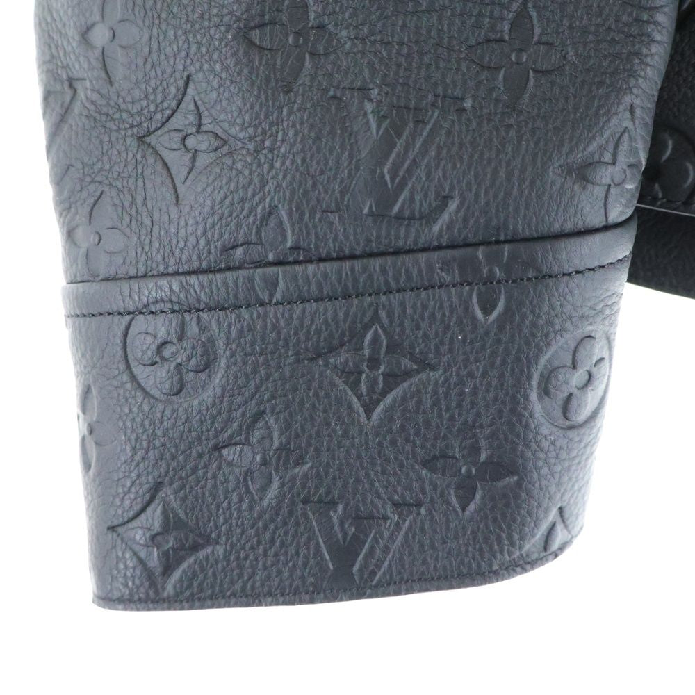 LOUIS VUITTON 23SS Monogram Embossed Utility Leather Jacket Size 46