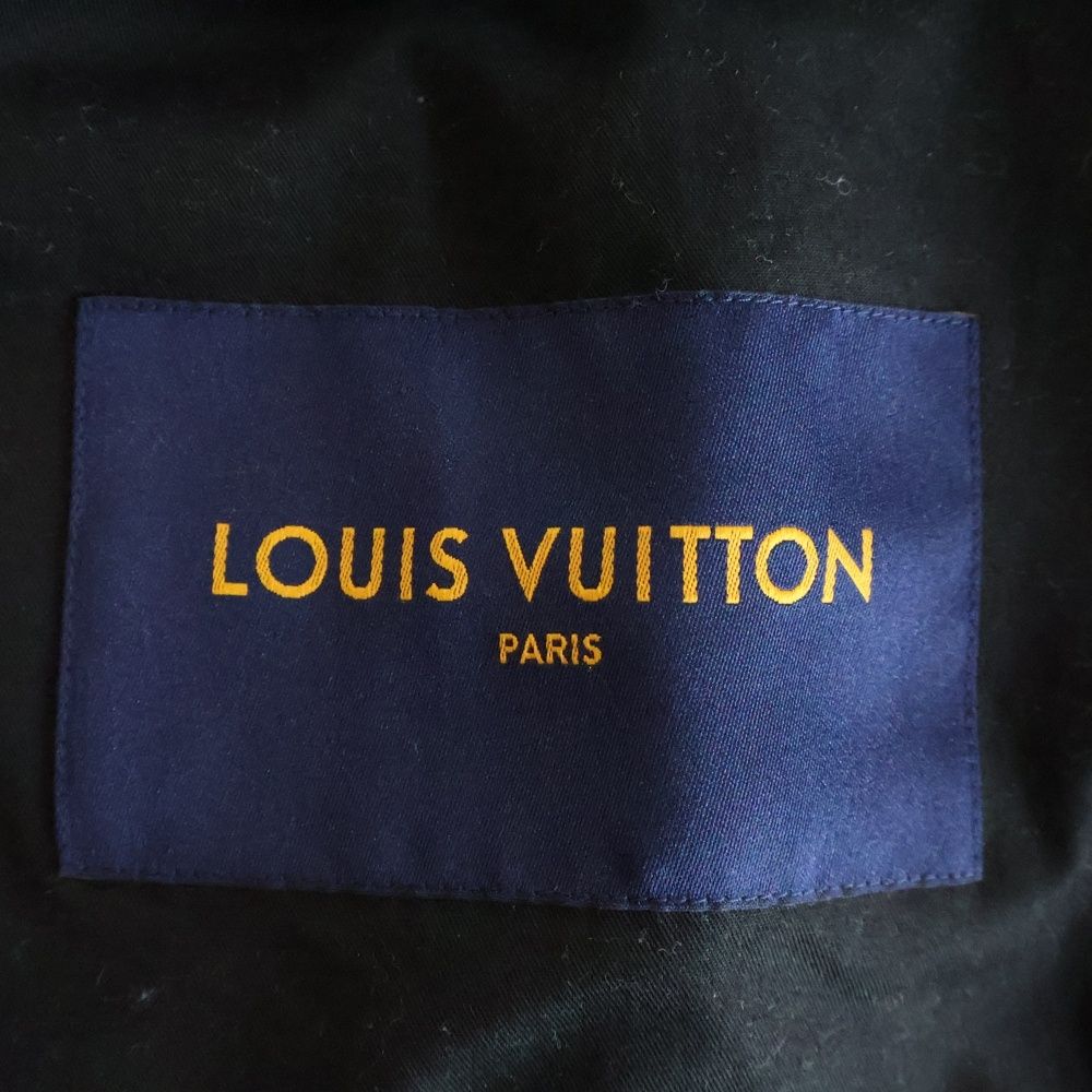 LOUIS VUITTON 23SS Monogram Embossed Utility Leather Jacket Size 46