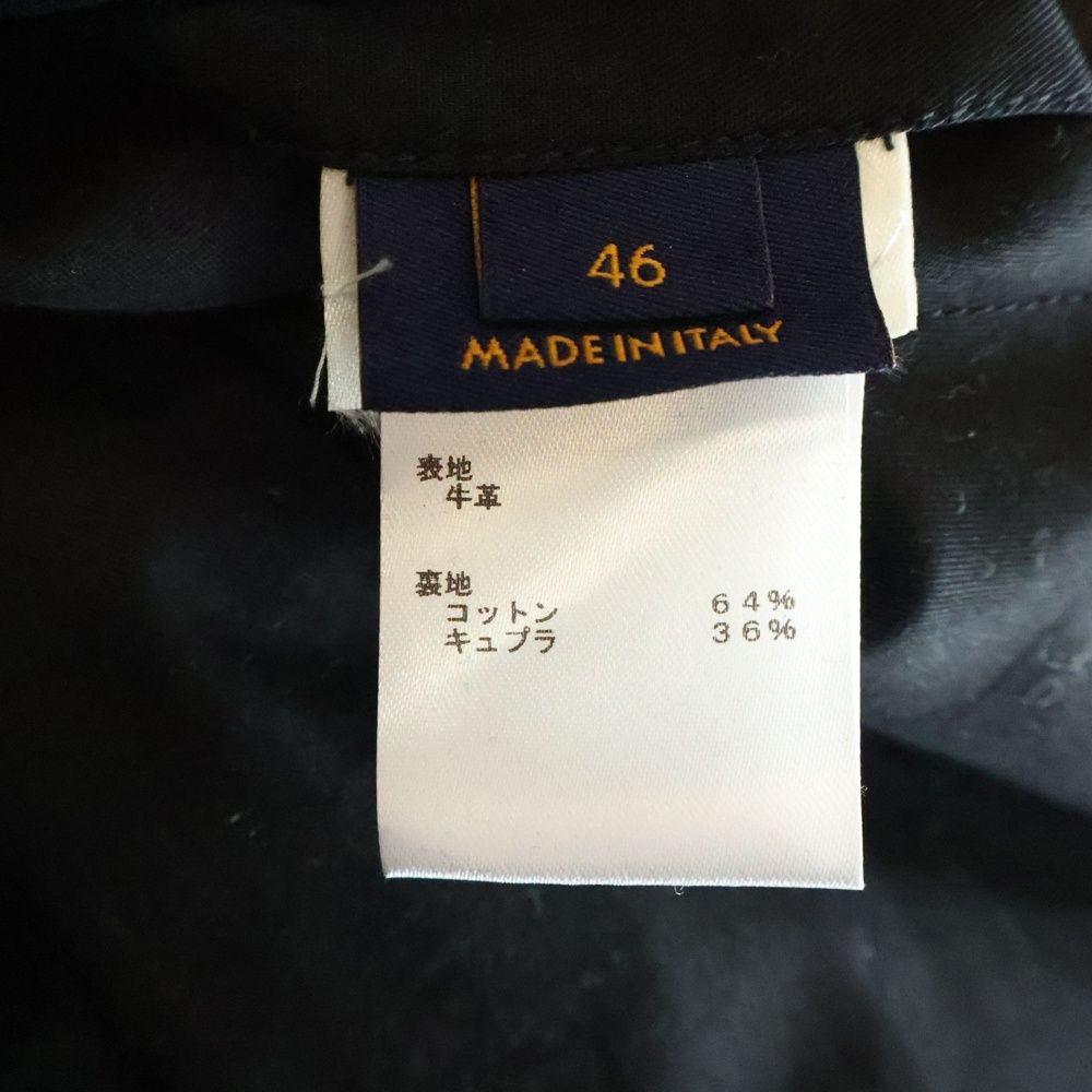 LOUIS VUITTON 23SS Monogram Embossed Utility Leather Jacket Size 46