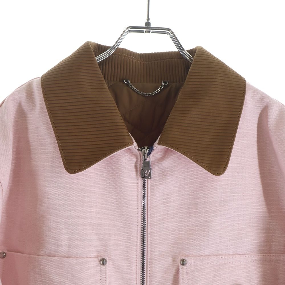 LOUIS VUITTON 25AW Workwear Blouson Zip-Up Work Jacket Pink Size 50