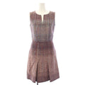 CHANEL Vintage Tweed Sleeveless CC Button Dress Black Size 36