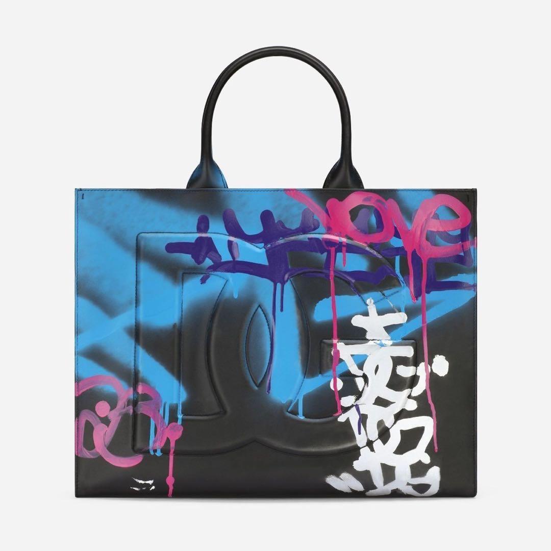 DG Dolce & Gabbana DG Leather Tote Bag Men Woman
