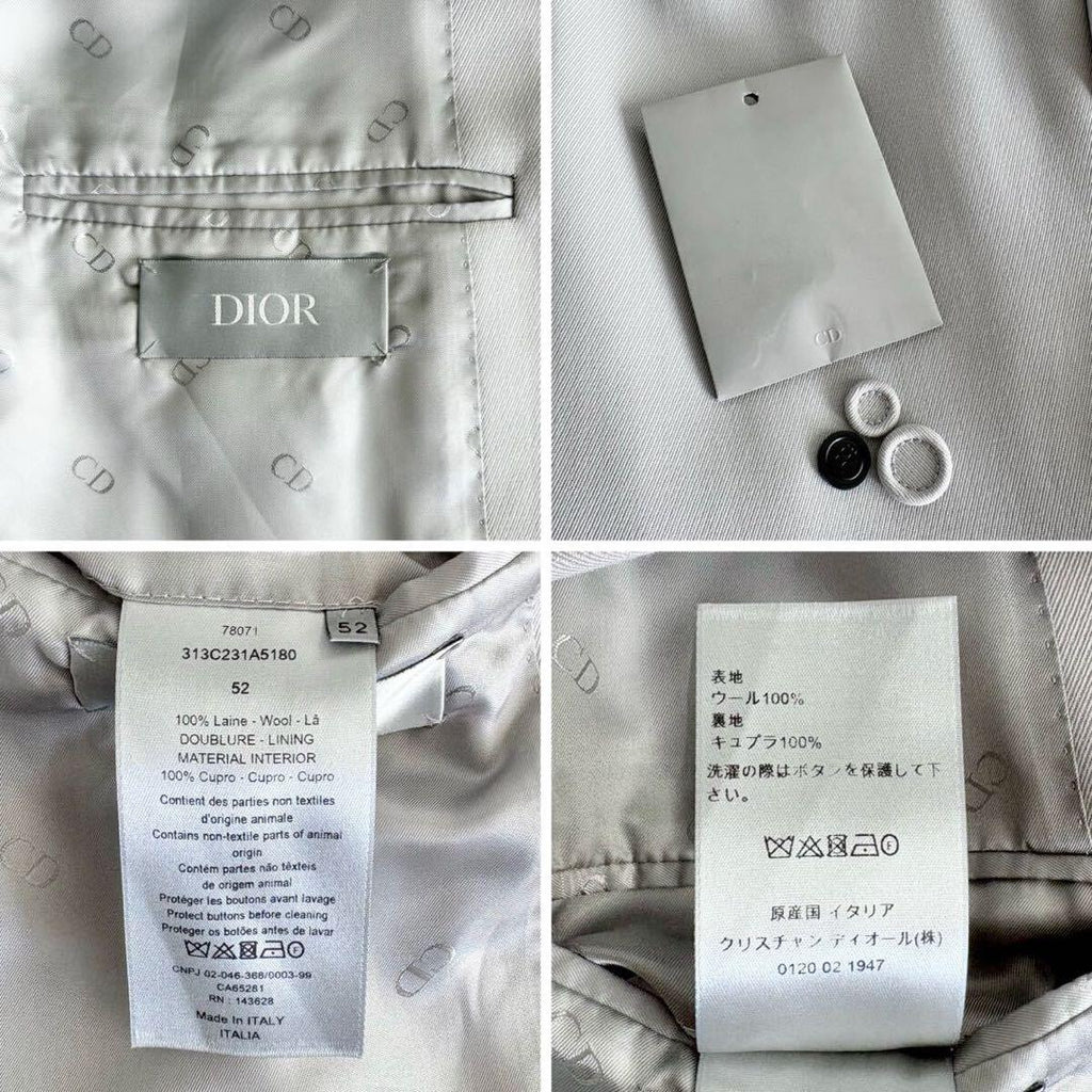 DIOR HOMME Tailored Jacket Black Size 52
