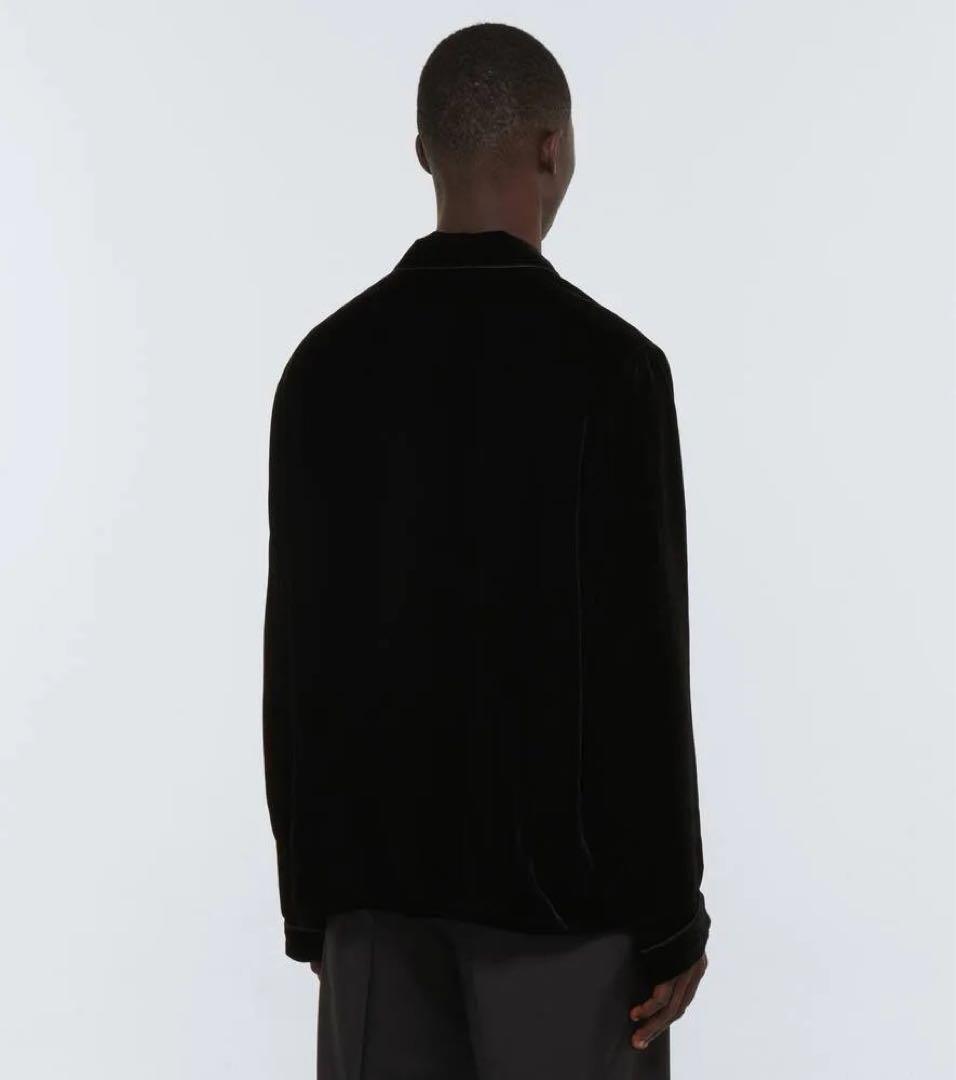 Prada 天鵝絨長袖襯衫 男士女士中性款 40 L