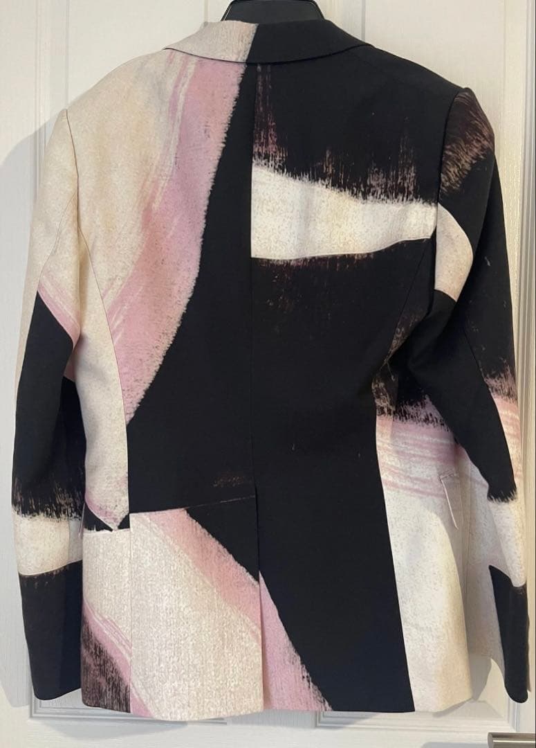新品 23SS Alexander McQueen グラフィック ペイント ジャケット ブレザー 46 マルチ メンズ