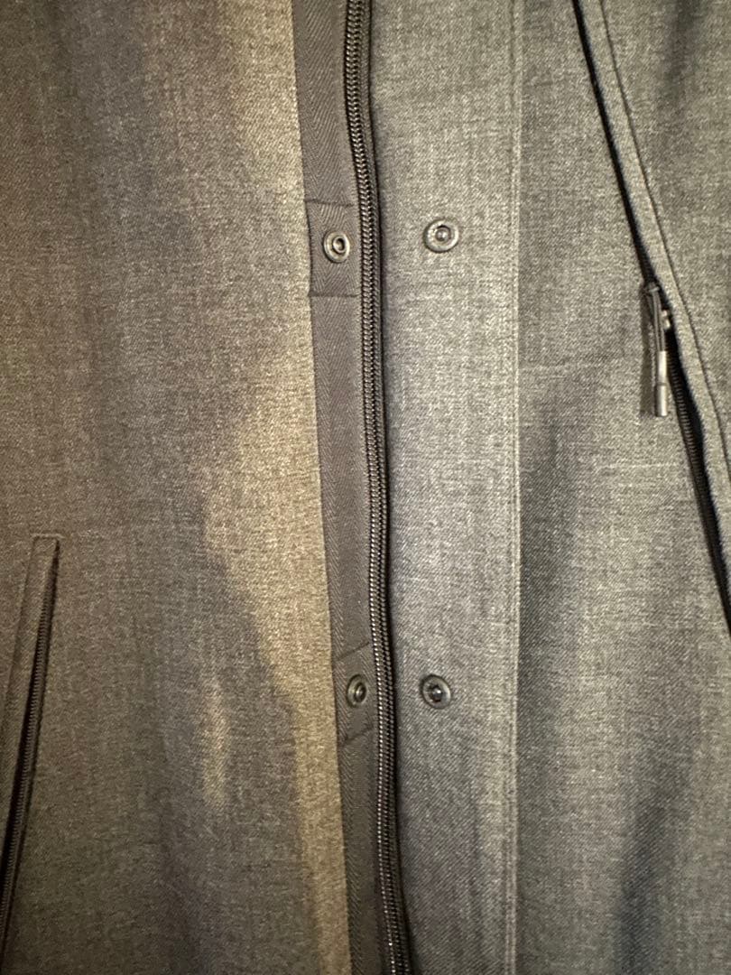 Y-3 YOHJI YAMAMOTO Zip Up Padded Long Coat Jacket Blazer S Men Grey