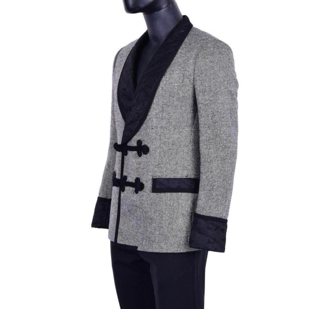 全新吊牌未剪 傳奇 DOLCE & GABBANA 禮服夾克 西裝外套 灰色 男款 44 S