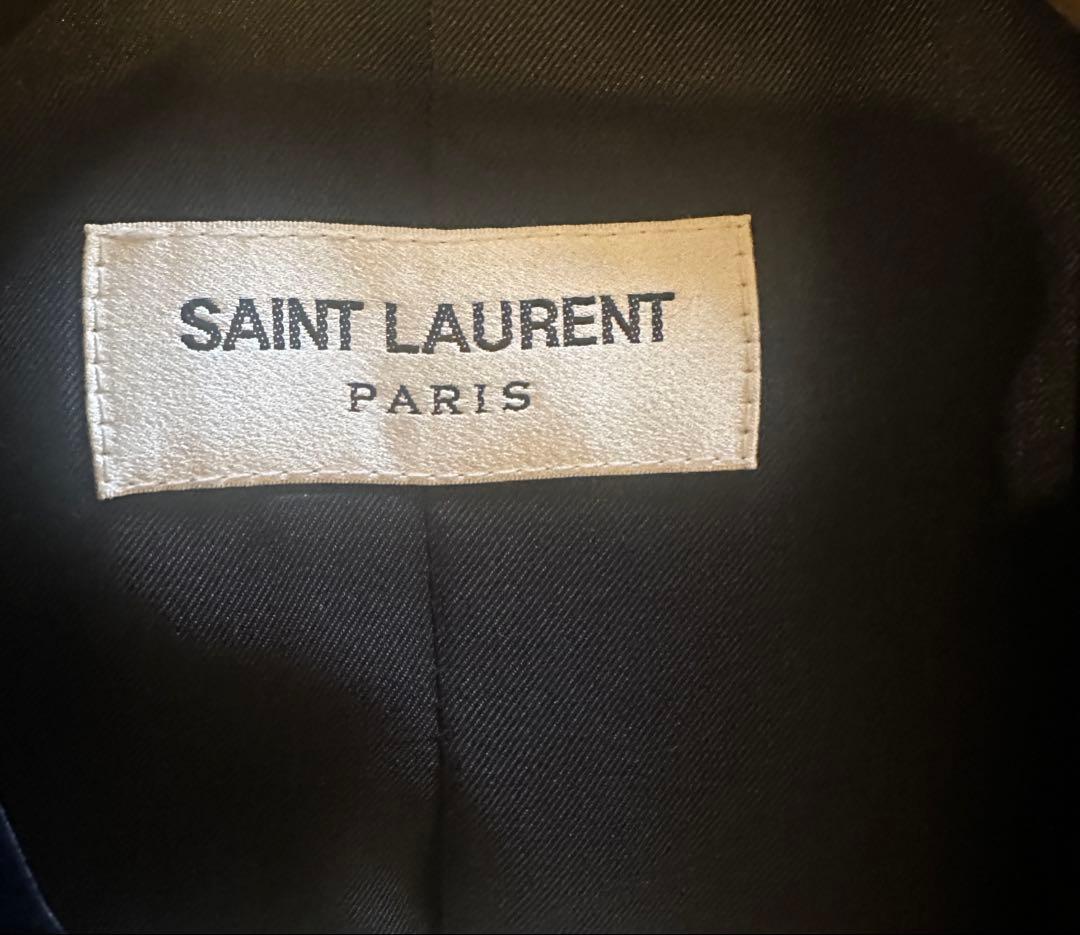 SAINT LAURENT Jacket velvet velour set-up suit Navy Blue 52 L 44 S Men