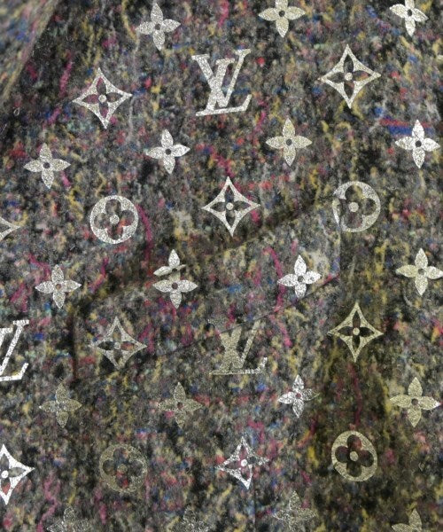 LOUIS VUITTON Virgil Abloh Silver Monogram Felt SB Coat Grey Size 48 (L)
