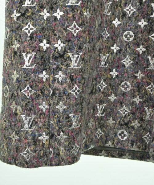 LOUIS VUITTON Virgil Abloh Silver Monogram Felt SB Coat Grey Size 48 (L)