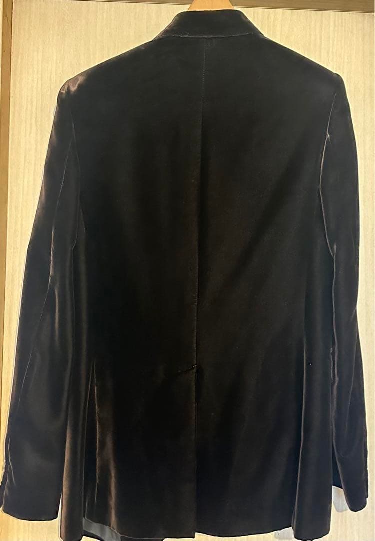 SAINT LAURENT Paris velvet velour set-up suit Brown S Jacket Pants Men