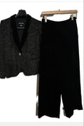 Giorgio Armani Set Up Suit Velvet Velour Rhinestone Jacket Pants Men Woman