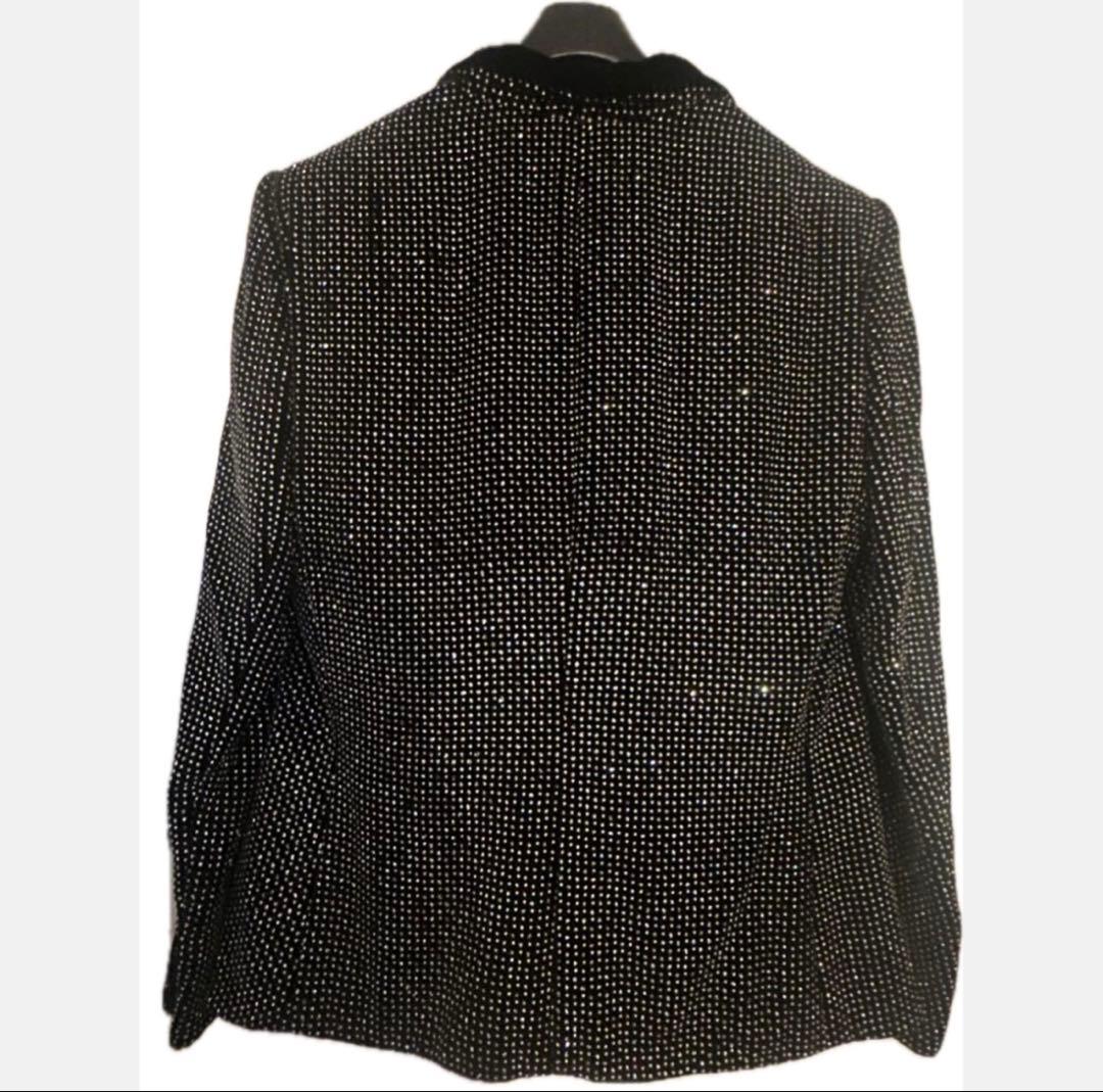 Giorgio Armani Set Up Suit Velvet Velour Rhinestone Jacket Pants Men Woman
