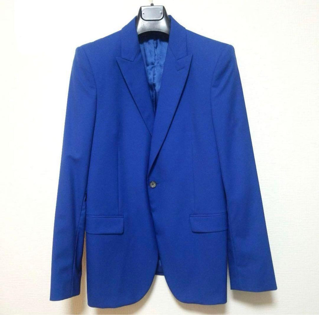 Alexander Mcqueen Suit Setup Unisex Blue Grey Tailored jacket Pants Men Woman