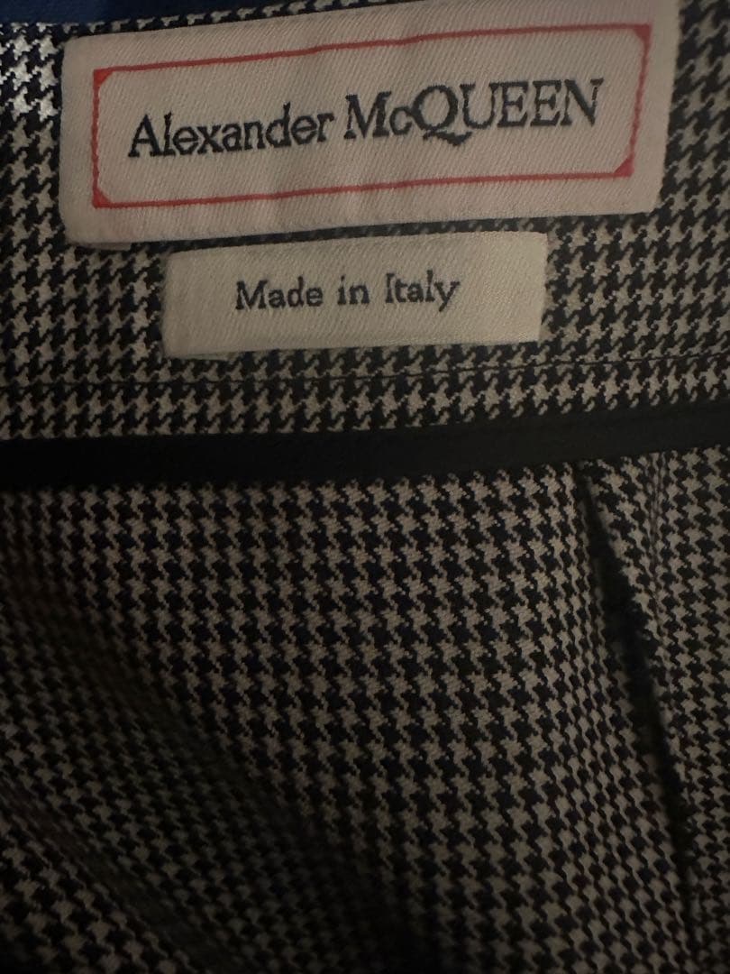 Alexander Mcqueen Suit Setup Unisex Blue Grey Tailored jacket Pants Men Woman