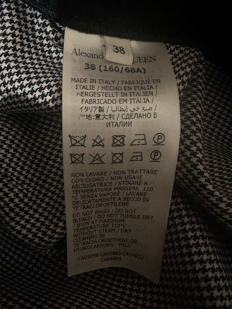 Alexander Mcqueen Suit Setup Unisex Blue Grey Tailored jacket Pants Men Woman