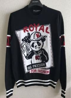 DOLCE & GABBANA セーター ニット パンダ柄 プルオーバー ウール メンズ レディース S
