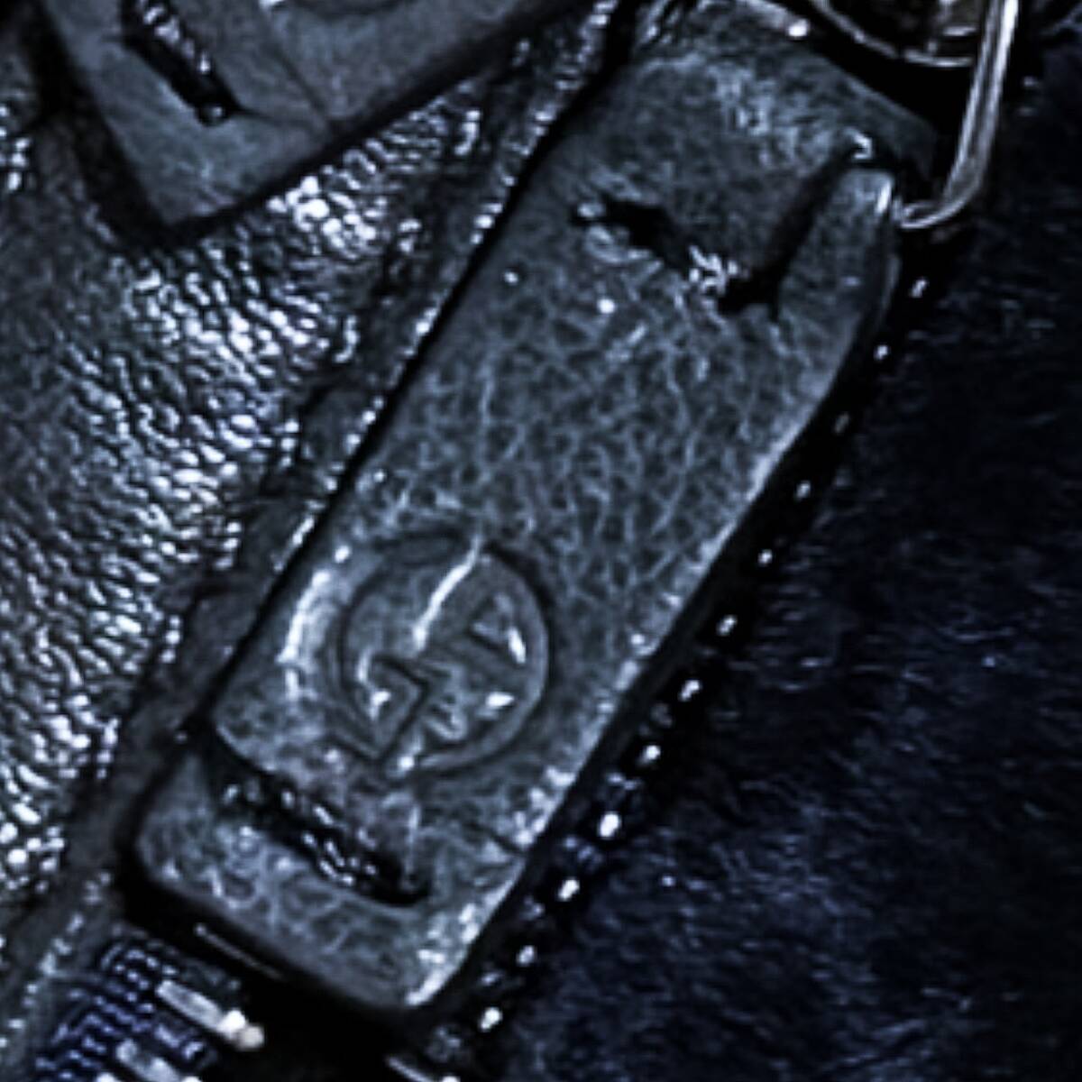 GIORGIO ARMANI Leather  Shearling Panel Moto Jacket Velvet Velour