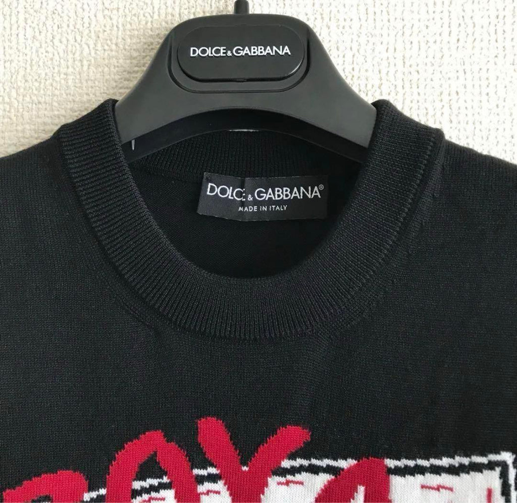 DOLCE & GABBANA セーター ニット パンダ柄 プルオーバー ウール メンズ レディース S