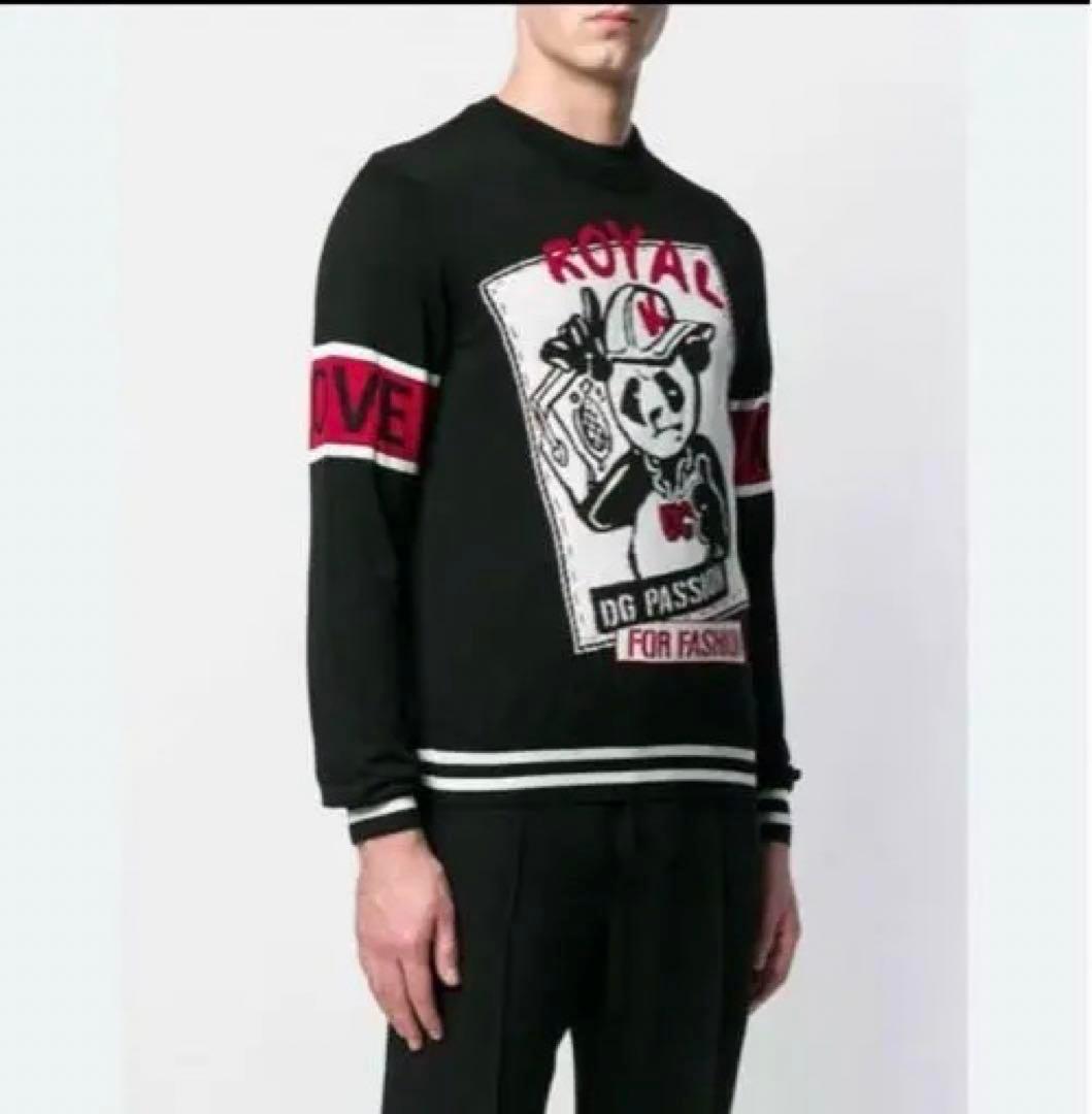 DOLCE & GABBANA セーター ニット パンダ柄 プルオーバー ウール メンズ レディース S