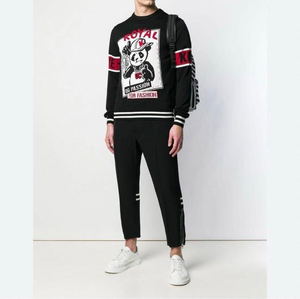 DOLCE & GABBANA セーター ニット パンダ柄 プルオーバー ウール メンズ レディース S