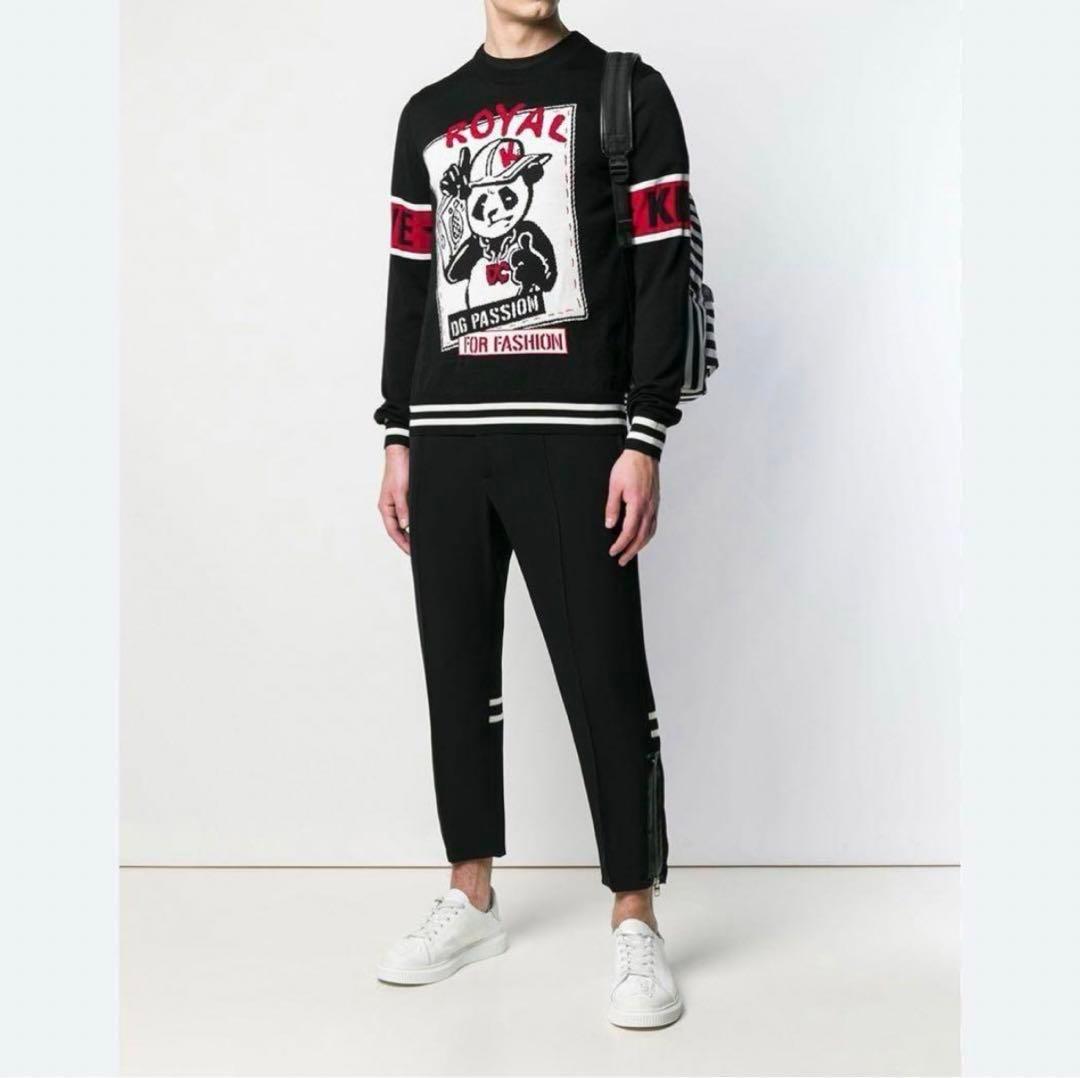 DOLCE & GABBANA セーター ニット パンダ柄 プルオーバー ウール メンズ レディース S