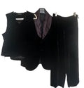Velvet Giorgio Armani 3 Piece Set Up Suit Velvet Velour Jacket Pants Vest Men