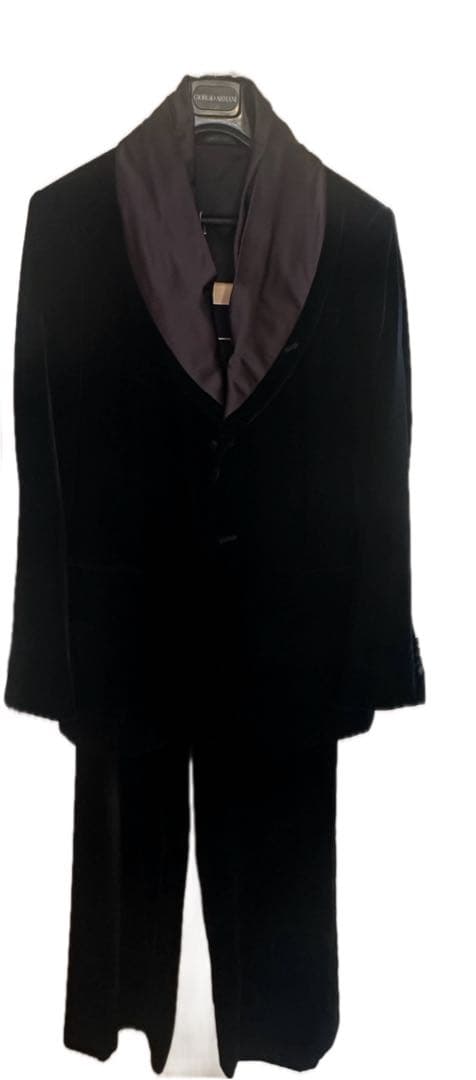 Velvet Giorgio Armani 3 Piece Set Up Suit Velvet Velour Jacket Pants Vest Men