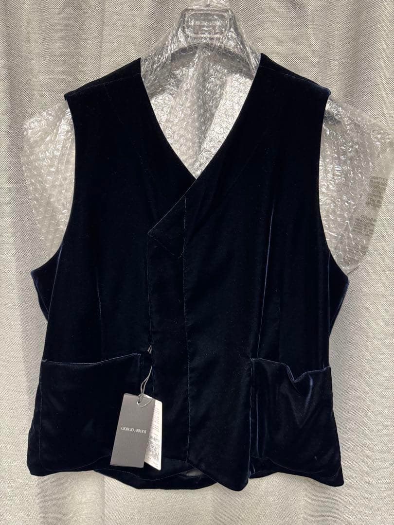 Velvet Giorgio Armani 3 Piece Set Up Suit Velvet Velour Jacket Pants Vest Men