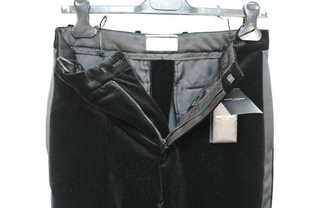 SAINT LAURENT PARIS Velvet Smoking Pants Black 751480 Y1H04