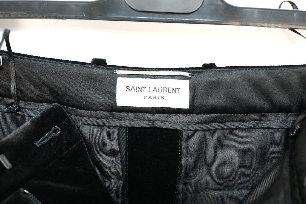 SAINT LAURENT PARIS Velvet Smoking Pants Black 751480 Y1H04