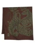 Legendary YSL Yves Saint Laurent Leopard Stole Scarf Silk Woman