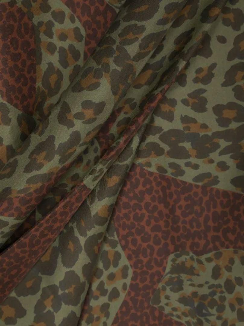 Legendary YSL Yves Saint Laurent Leopard Stole Scarf Silk Woman