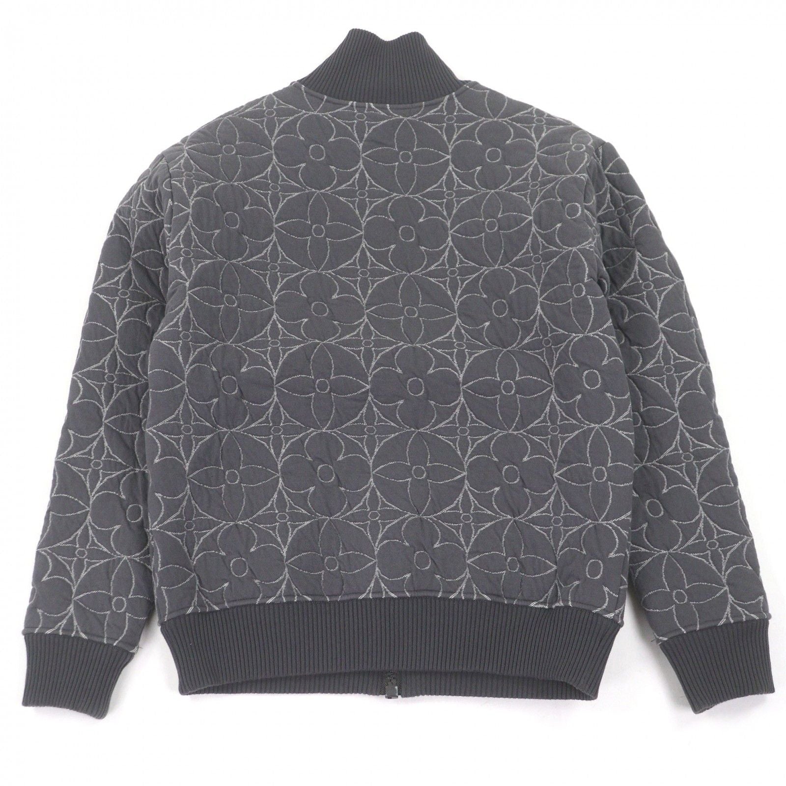 LOUIS VUITTON 2021AW Monogram LV Logo Zip-Through Quilted Blouson Grey Size XS