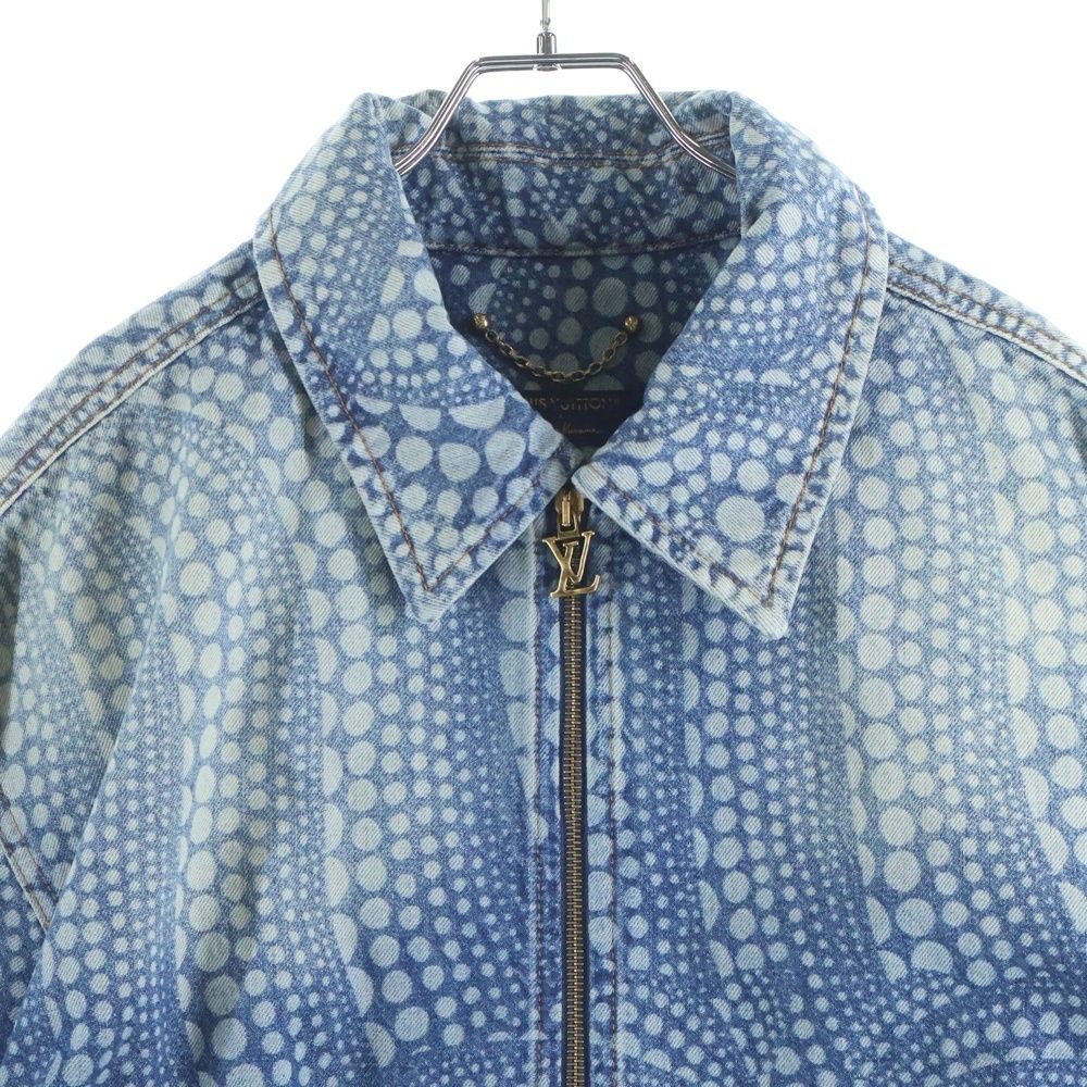 LOUIS VUITTON 2023AW x Yayoi Kusama Dot Zip-Up Denim Blouson RM232H HOA30W Size 52