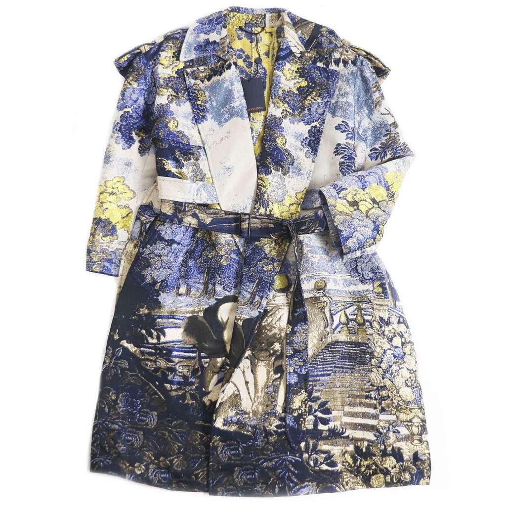 NWT LOUIS VUITTON 20SS Pre-Collection Tapestry DNA Belted Trench Coat Size 50