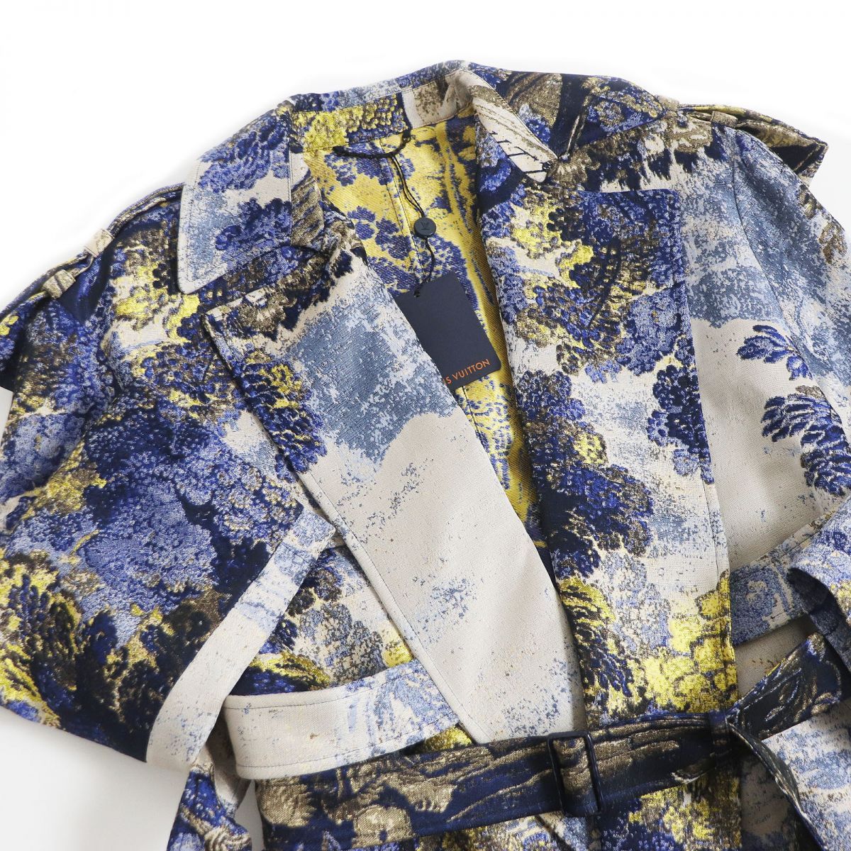 NWT LOUIS VUITTON 20SS Pre-Collection Tapestry DNA Belted Trench Coat Size 50