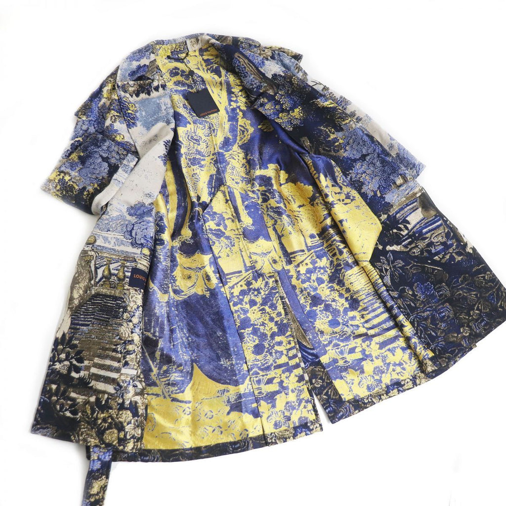 NWT LOUIS VUITTON 20SS Pre-Collection Tapestry DNA Belted Trench Coat Size 50