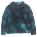 LOUIS VUITTON 2023 HOY15W Monogram Jacquard Zip-Up Fleece Jacket Green Navy Size S