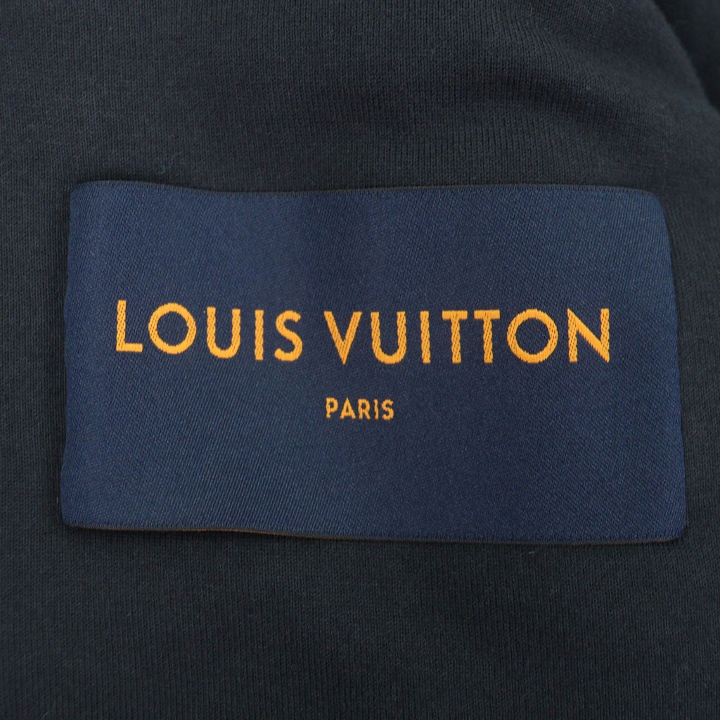 LOUIS VUITTON 2023 HOY15W Monogram Jacquard Zip-Up Fleece Jacket Green Navy Size S