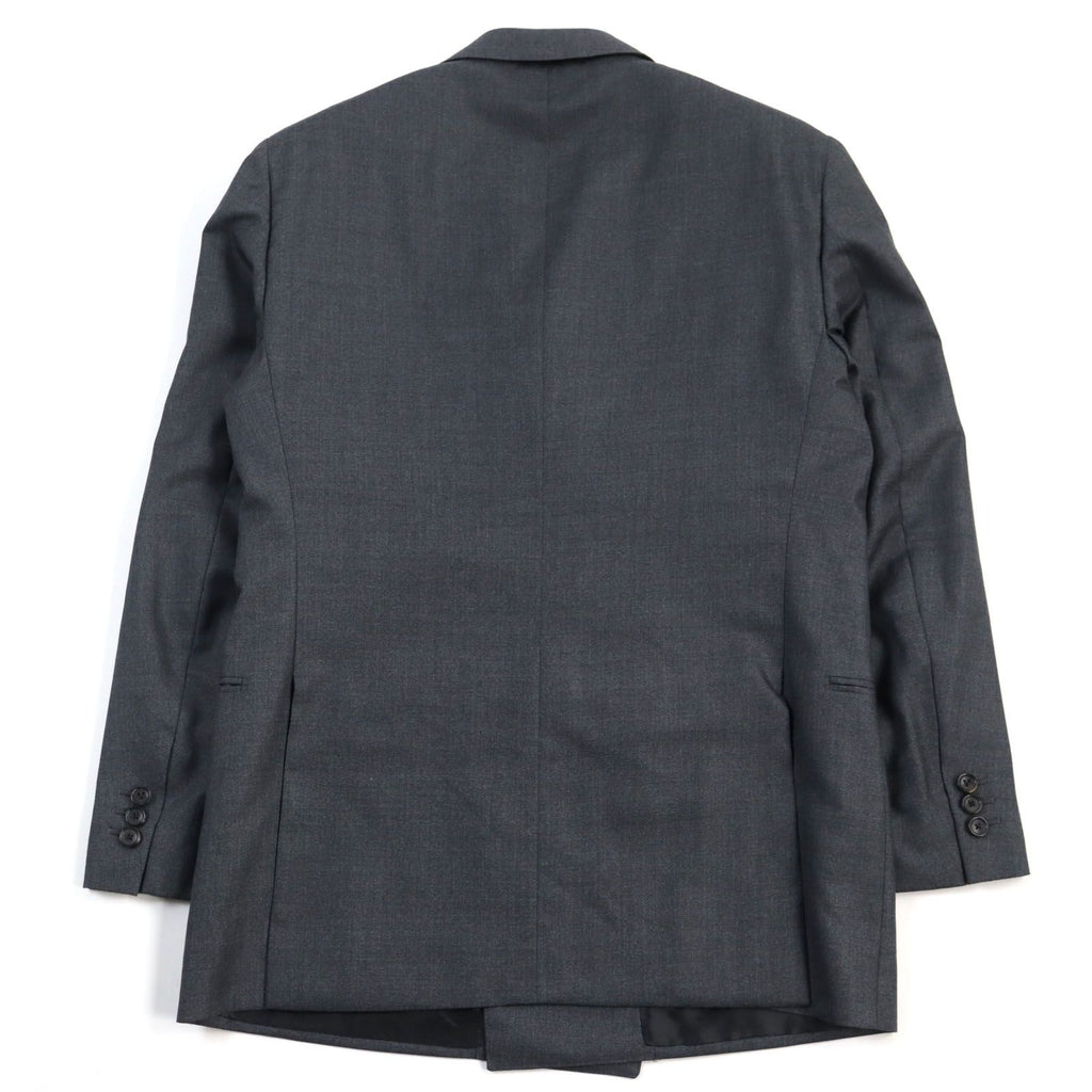 NWT LOUIS VUITTON HGCF7W Silk Blend LV Logo Embroidery Peaked Lapel Double Breasted Suit Setup Grey Size 50