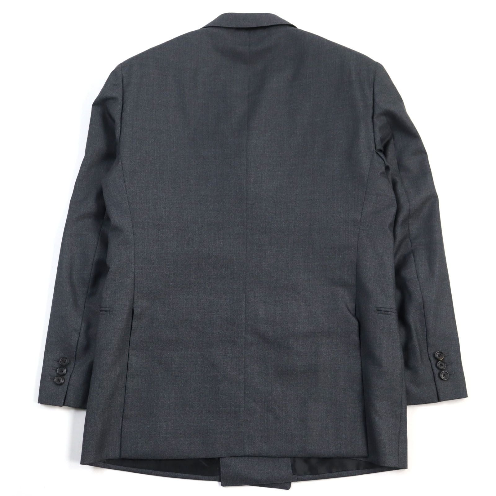 NWT LOUIS VUITTON HGCF7W Silk Blend LV Logo Embroidery Peaked Lapel Double Breasted Suit Setup Grey Size 50