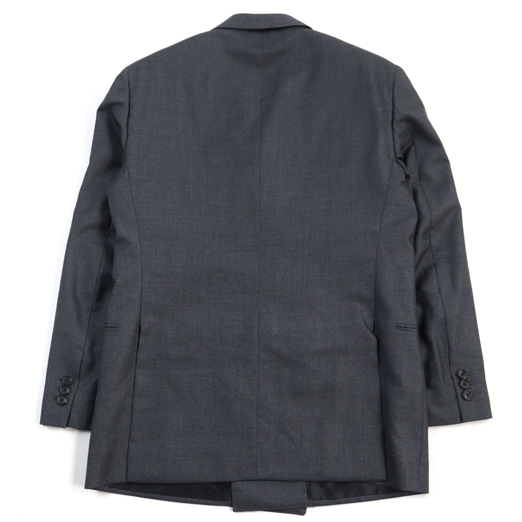Louis Vuitton Silk Blend LV Logo Embroidery Double Breasted Jacket Pants Suit Grey Size 50